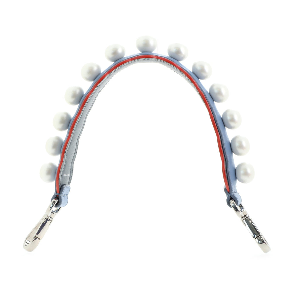 Mini Strap You Short Shoulder Strap Pearl Embellished Leather