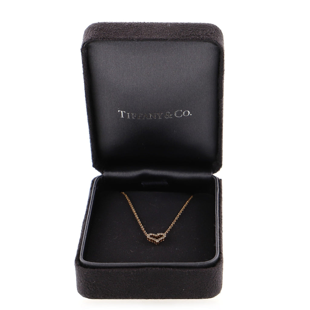 Sentimental Heart Pendant Necklace Rose Gold and Diamond Extra Mini