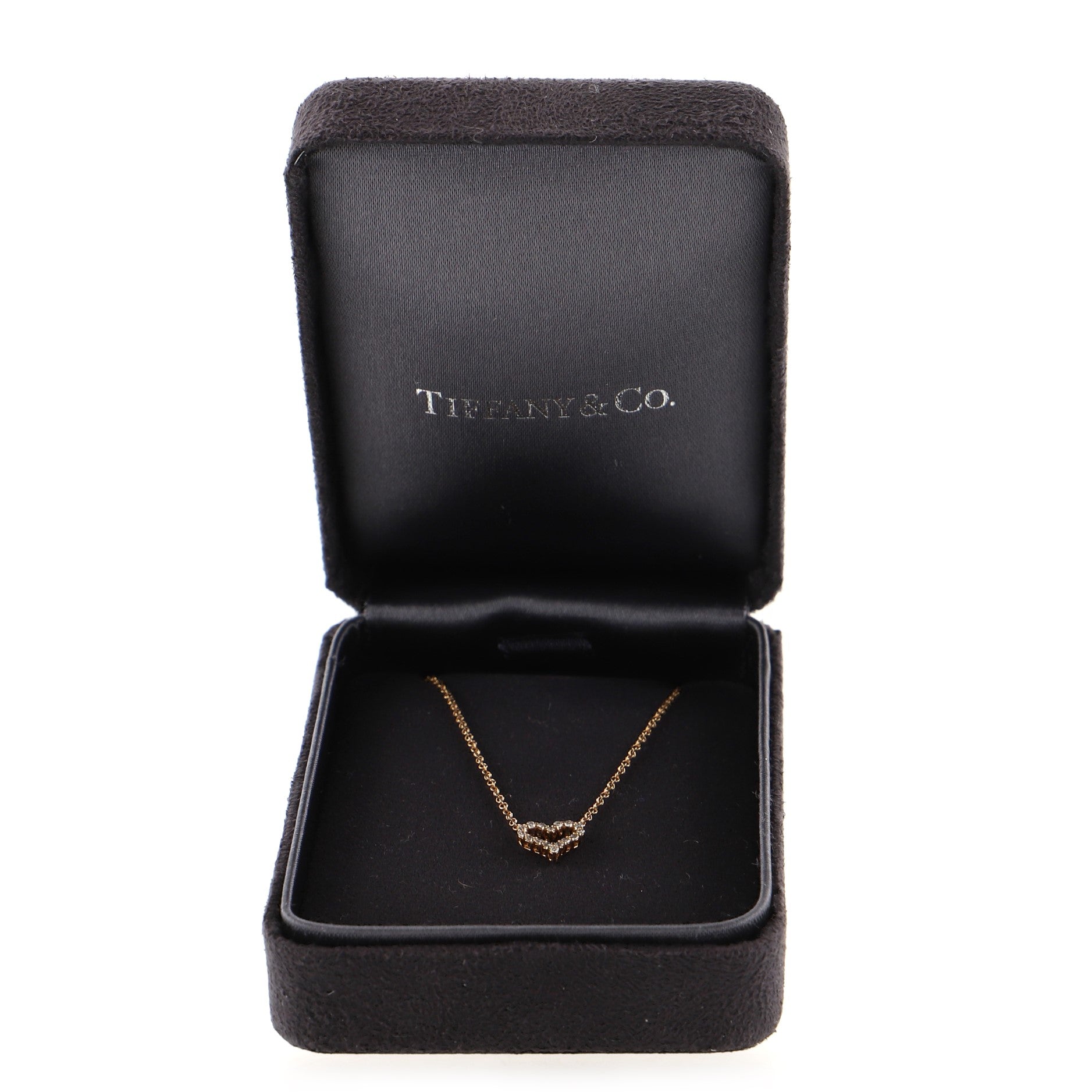 Sentimental Heart Pendant Necklace Rose Gold and Diamond Extra Mini