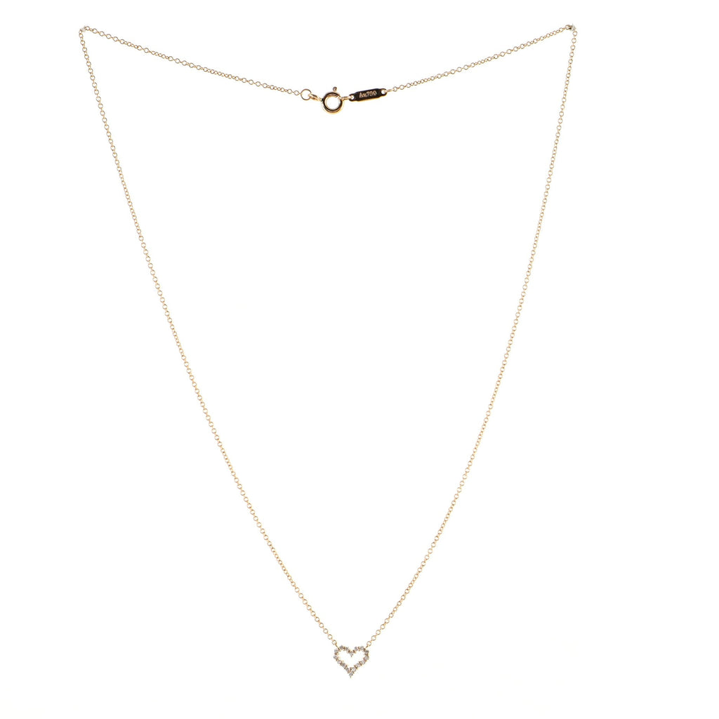 Sentimental Heart Pendant Necklace Rose Gold and Diamond Extra Mini