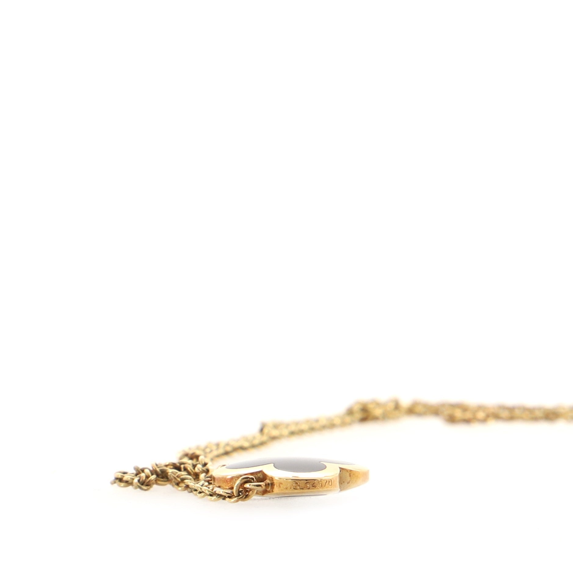 Pure Alhambra Pendant Necklace Yellow Gold and Onyx