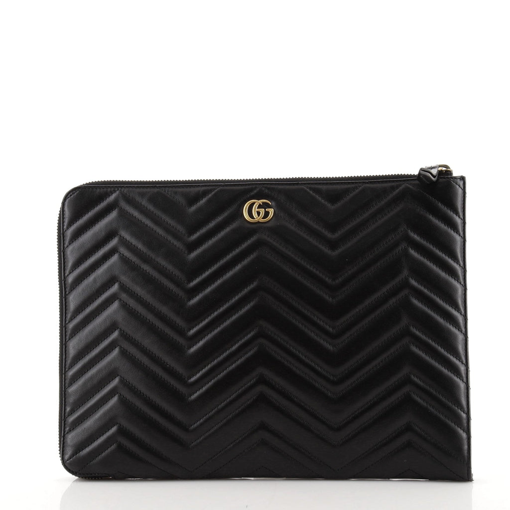 GG Marmont Portfolio Clutch Matelasse Leather