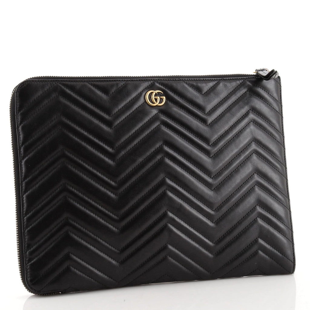 GG Marmont Portfolio Clutch Matelasse Leather