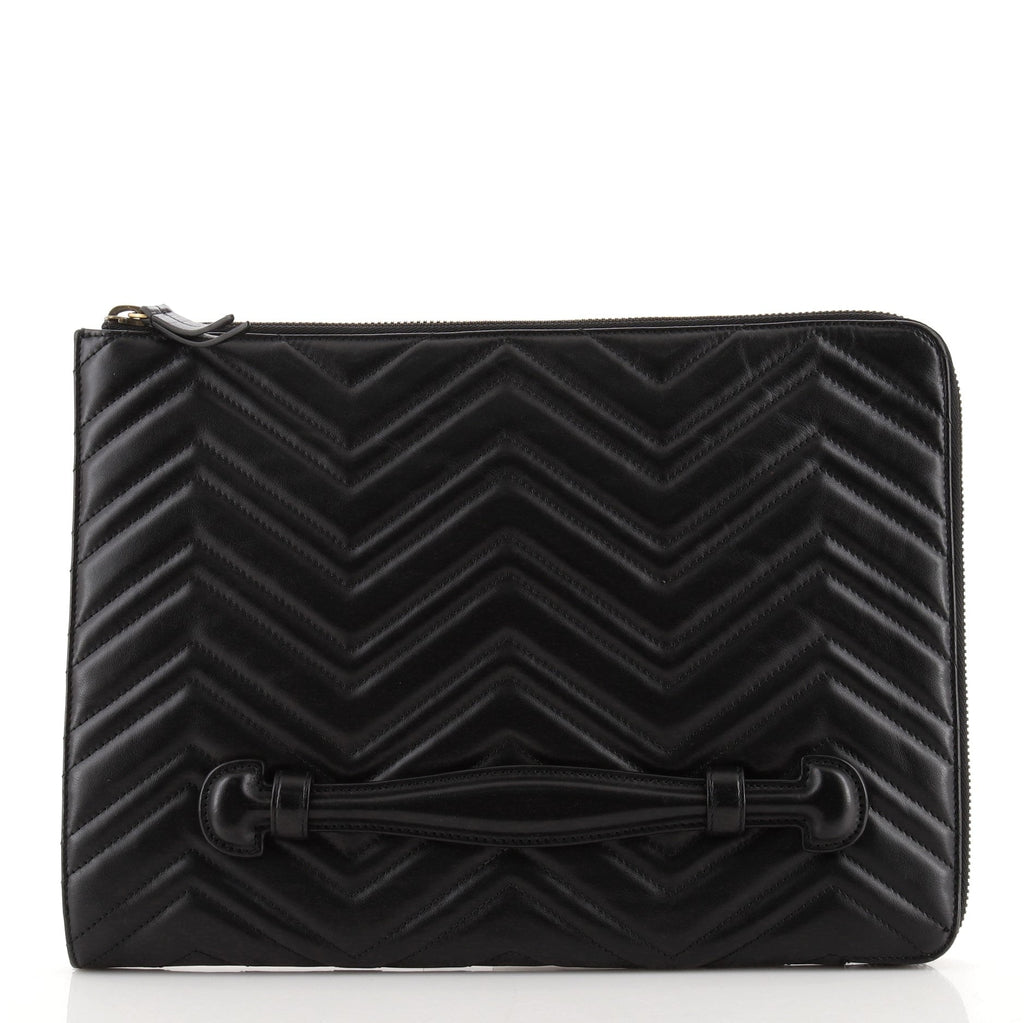 GG Marmont Portfolio Clutch Matelasse Leather