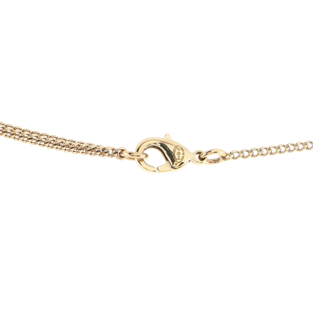 CC Drop Pendant Necklace Metal with Crystals