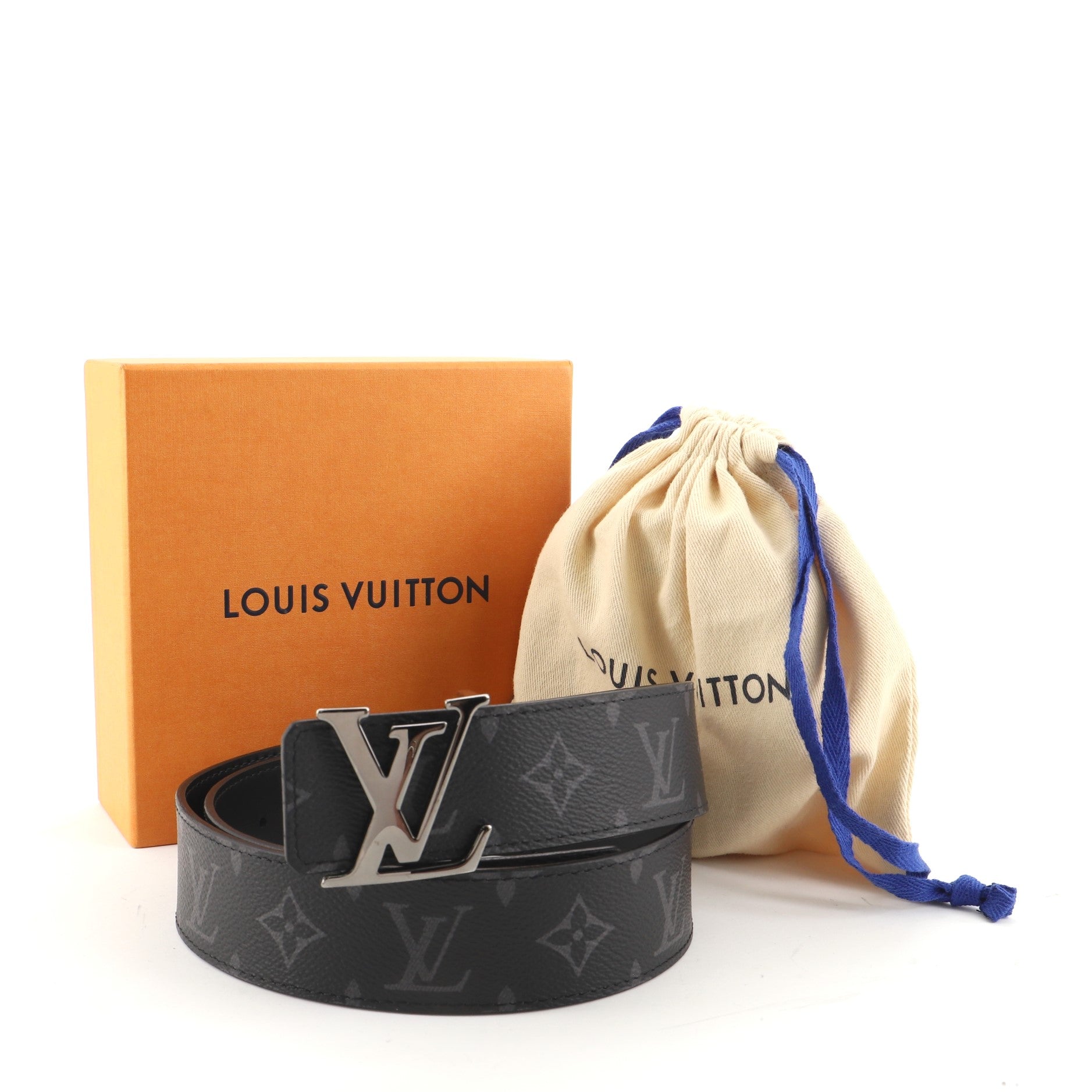 LV Initiales Reversible Belt Monogram Eclipse Wide 85