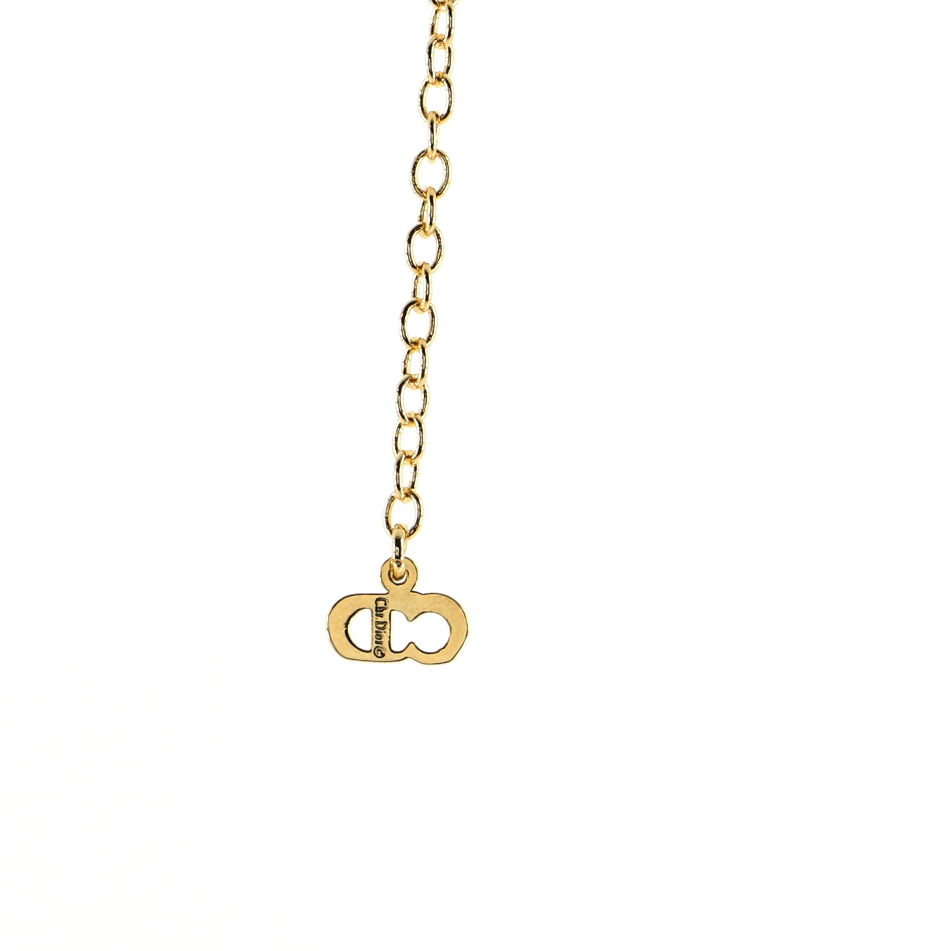 Logo Heart Chain Necklace Metal with Crystals