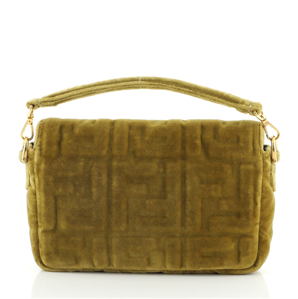 Baguette NM Bag Zucca Embossed Velvet Mini