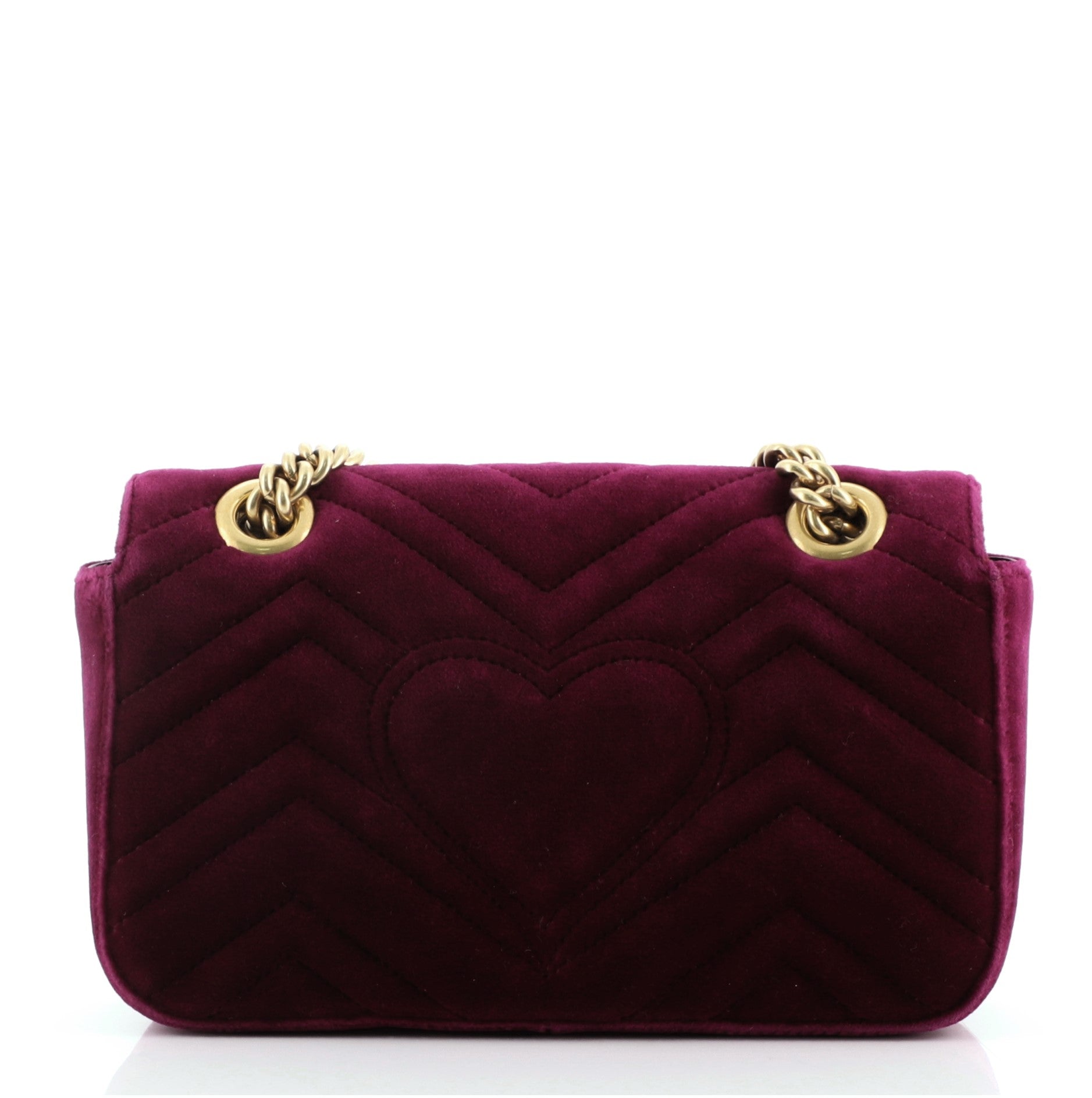 GG Marmont Flap Bag Matelasse Velvet Mini