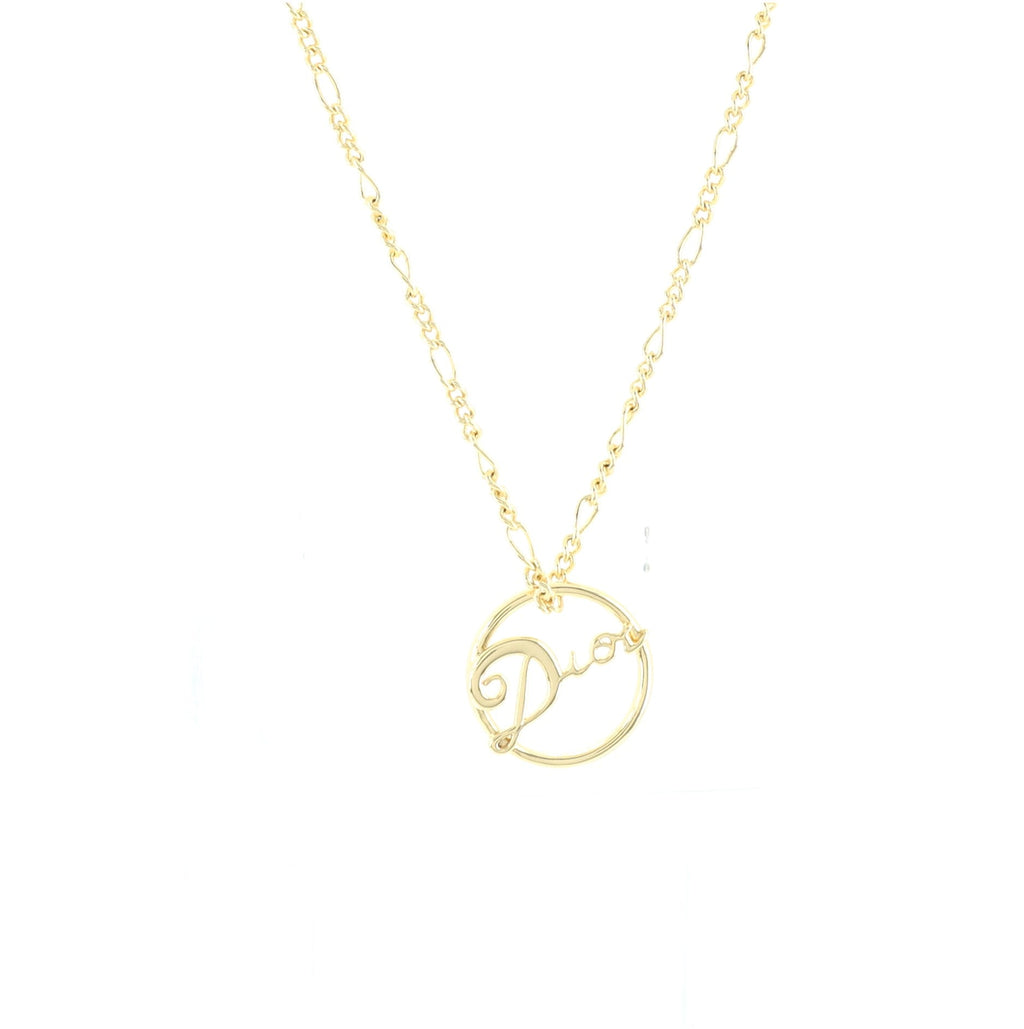 Circle Logo Pendant Necklace Metal