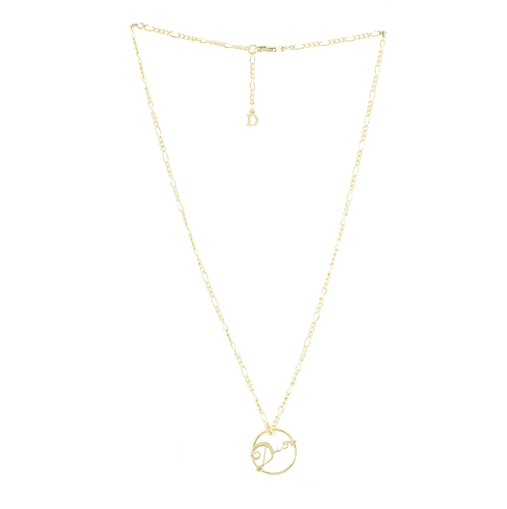 Circle Logo Pendant Necklace Metal