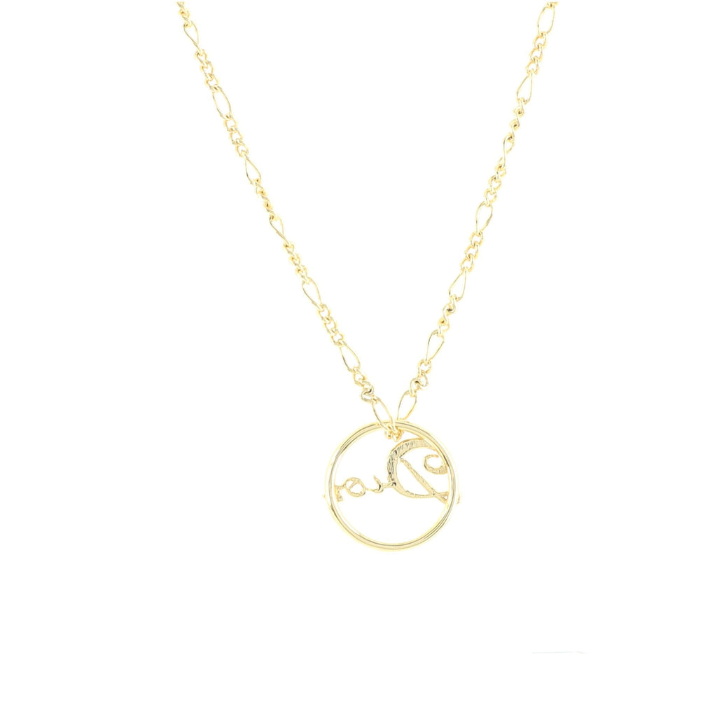 Circle Logo Pendant Necklace Metal
