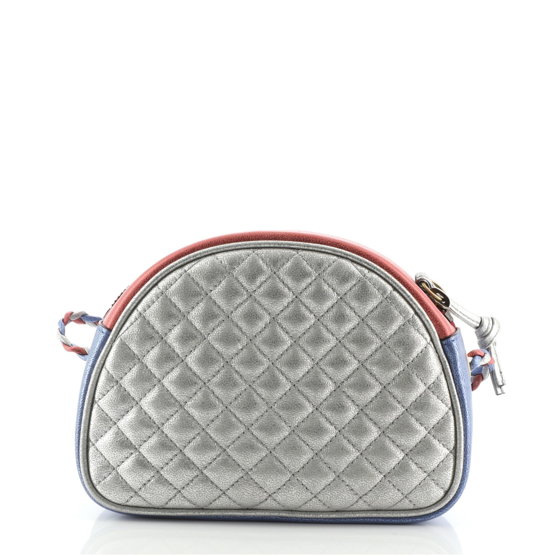 Trapuntata Camera Shoulder Bag Quilted Laminated Leather Mini