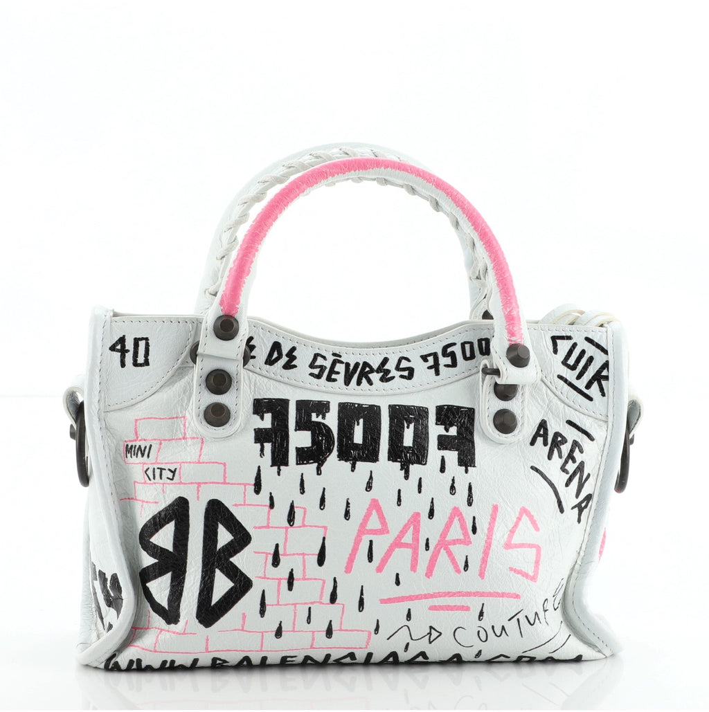 City Graffiti Classic Studs Bag Leather Mini