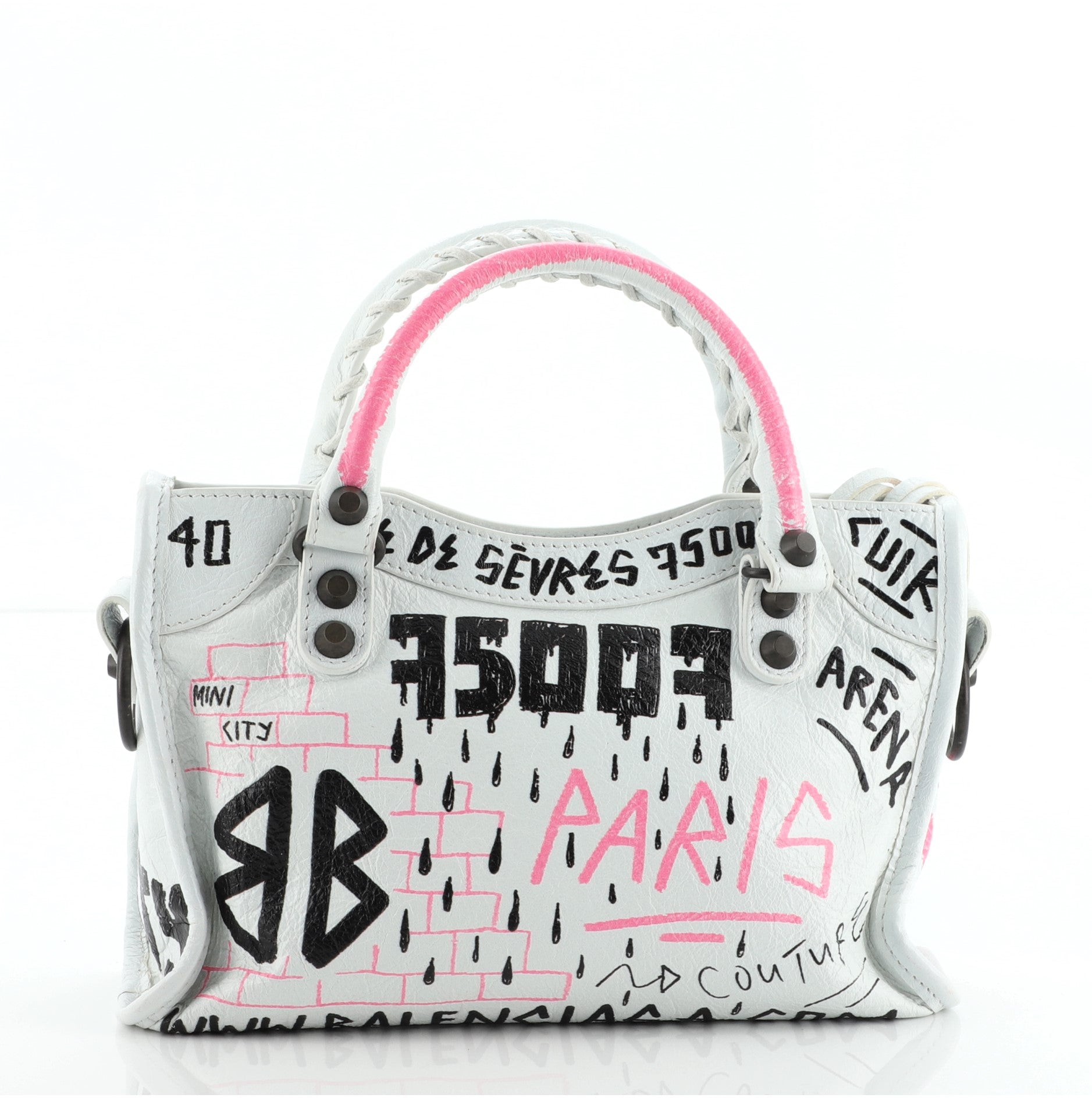 City Graffiti Classic Studs Bag Leather Mini