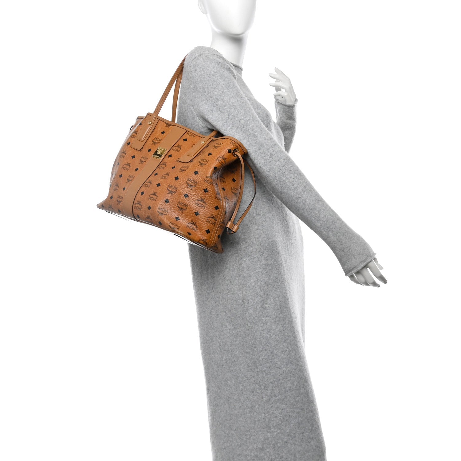 Visetos Medium Liz Reversible Shopper Tote Cognac
