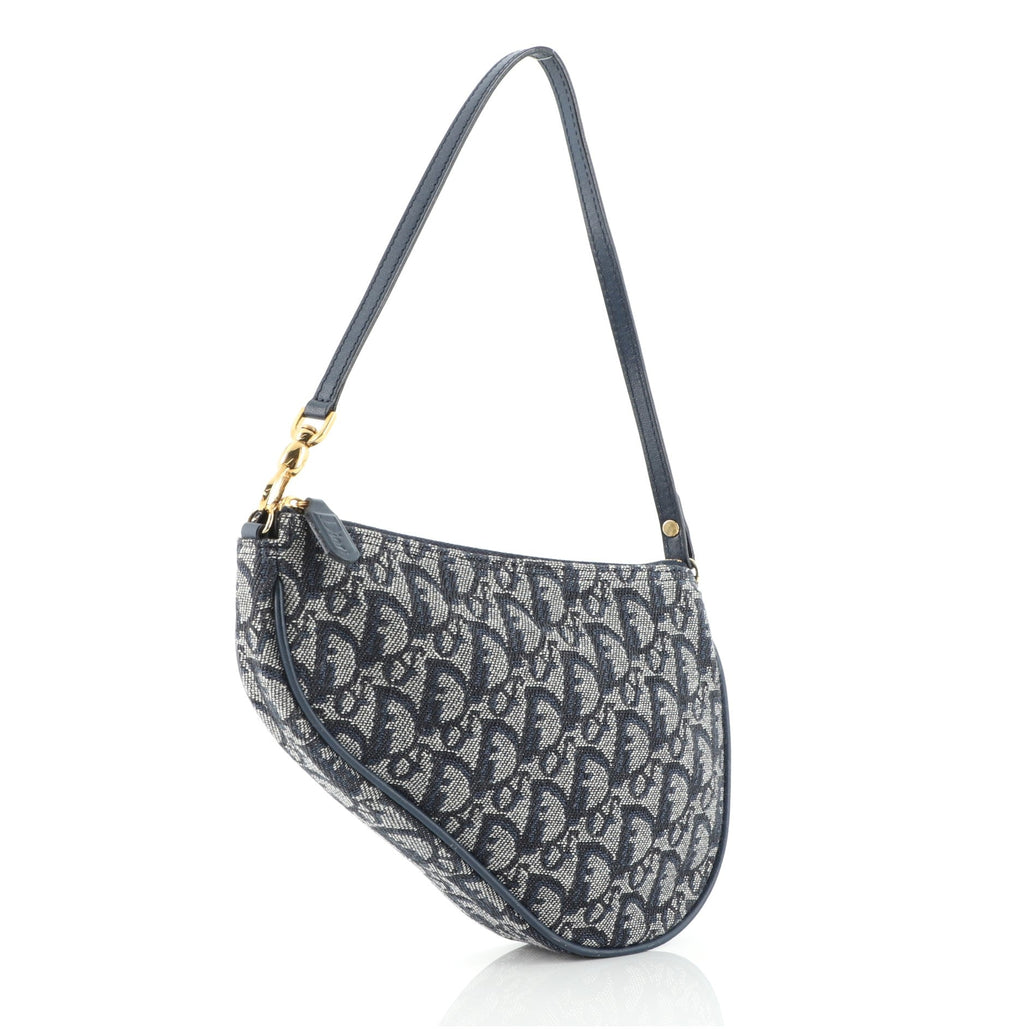 Vintage Saddle Bag Diorissimo Canvas Mini