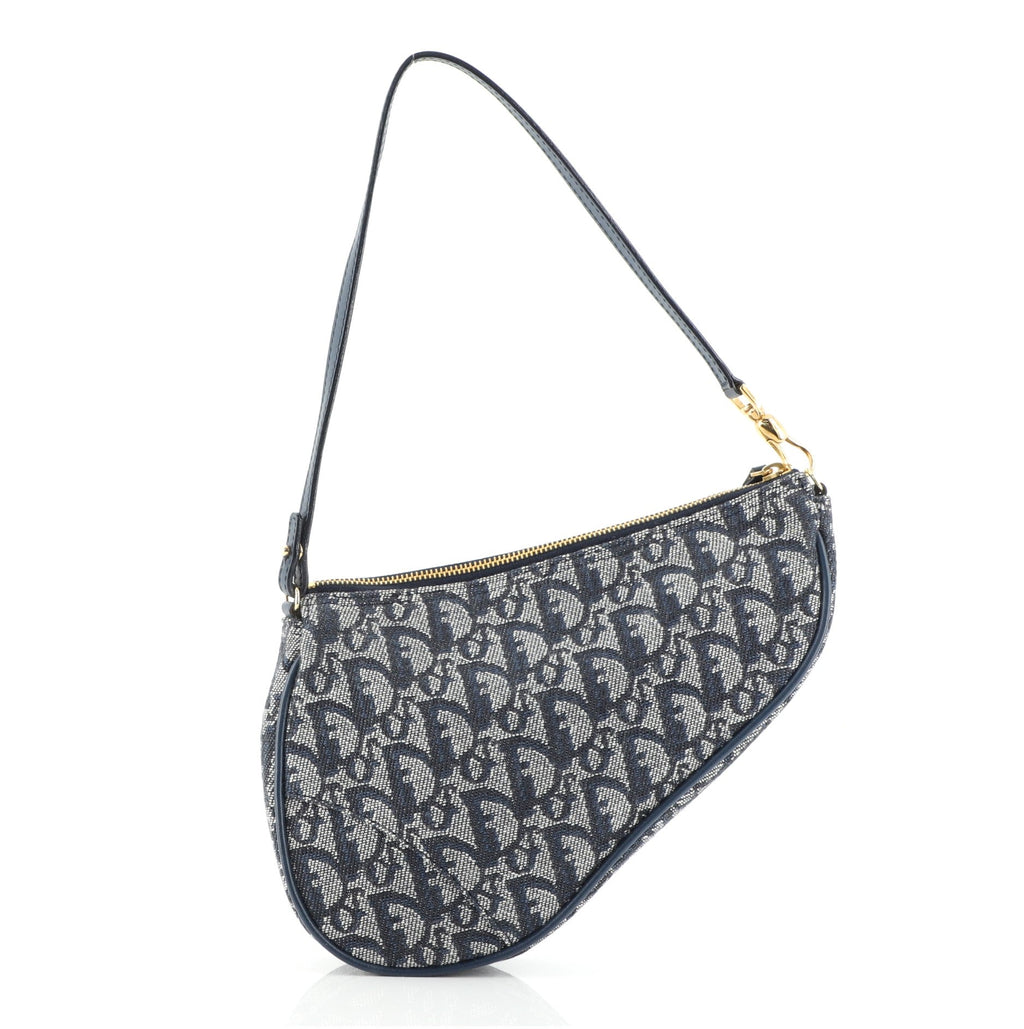 Vintage Saddle Bag Diorissimo Canvas Mini