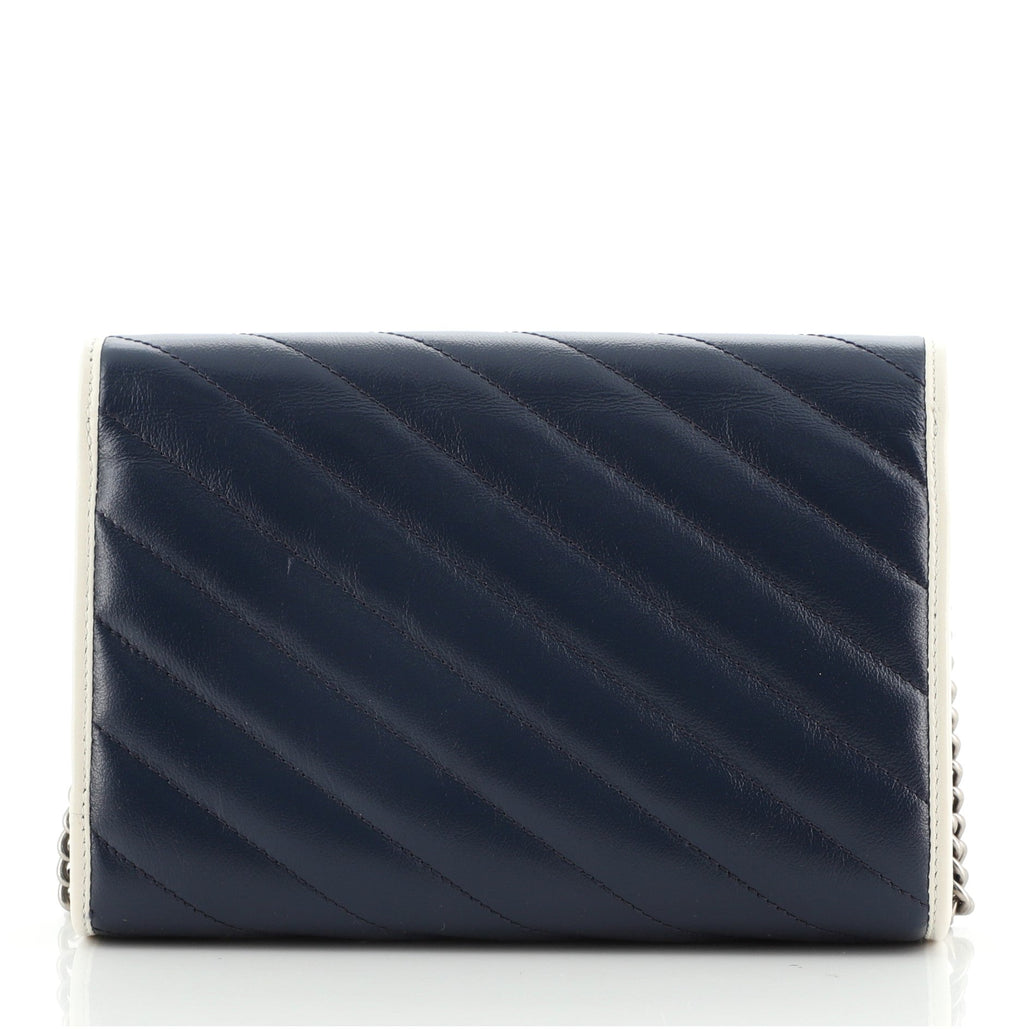 GG Marmont Chain Wallet Diagonal Quilted Leather Mini