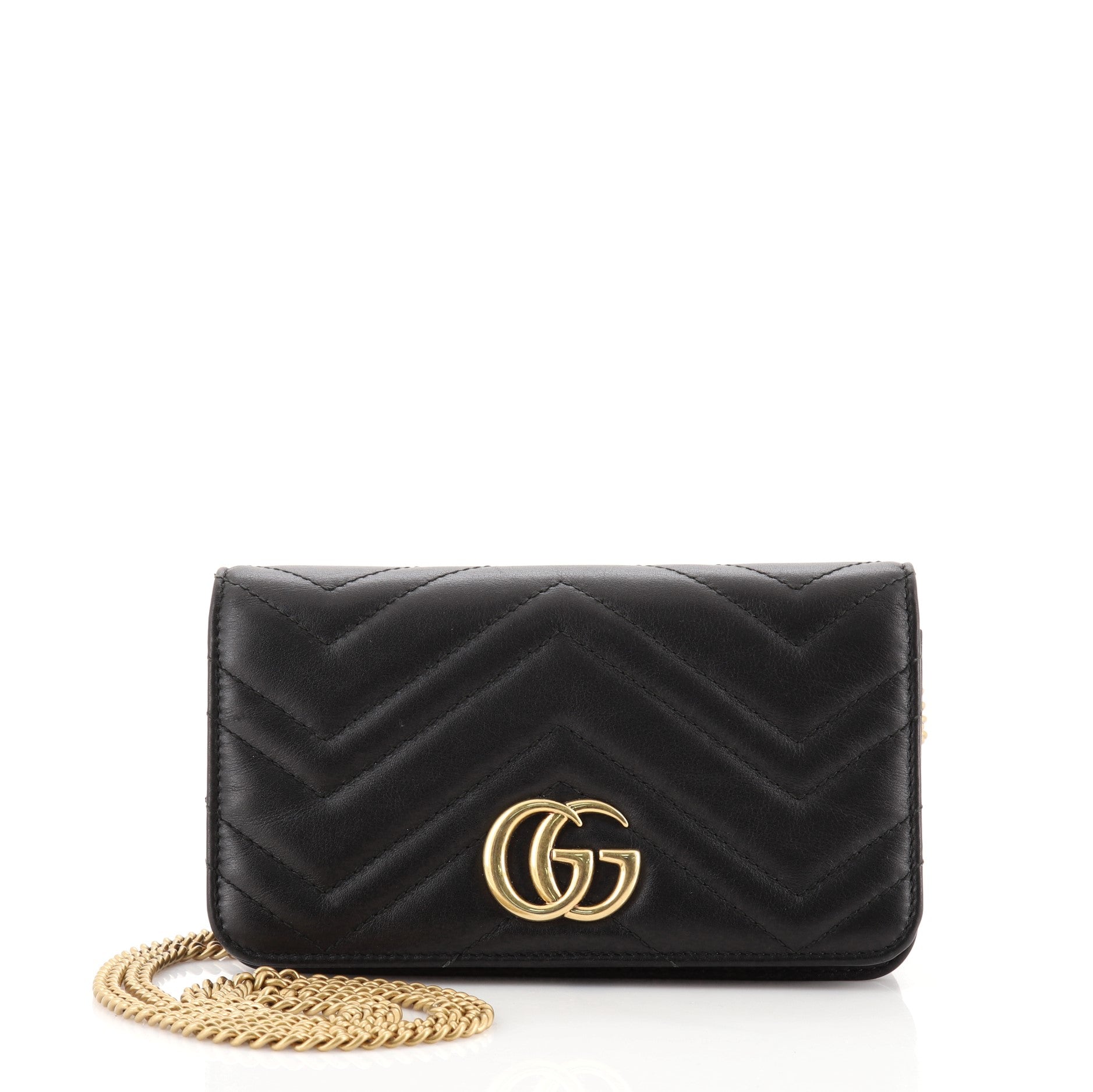 GG Marmont Chain Flap Bag Matelasse Leather Mini