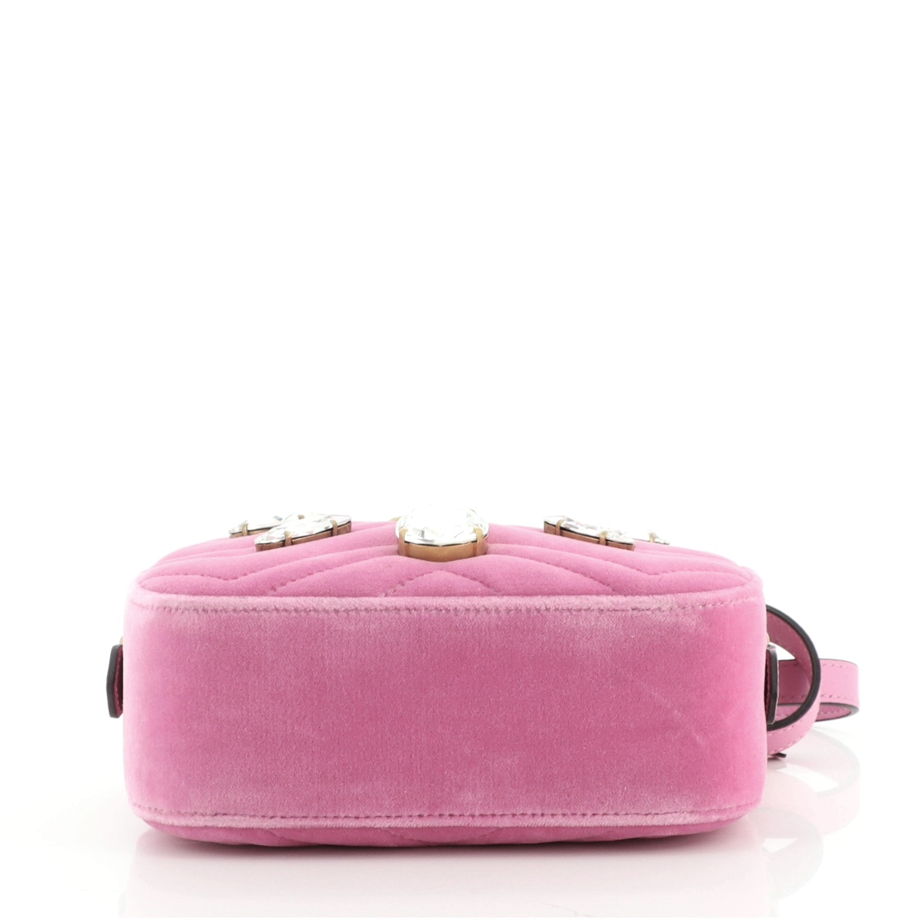 GG Marmont Shoulder Bag Crystal Embellished Matelasse Velvet Mini