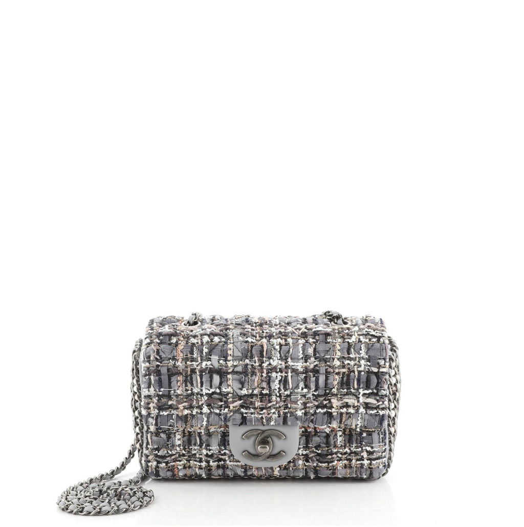 River of Pearls Flap Bag Quilted Tweed Mini