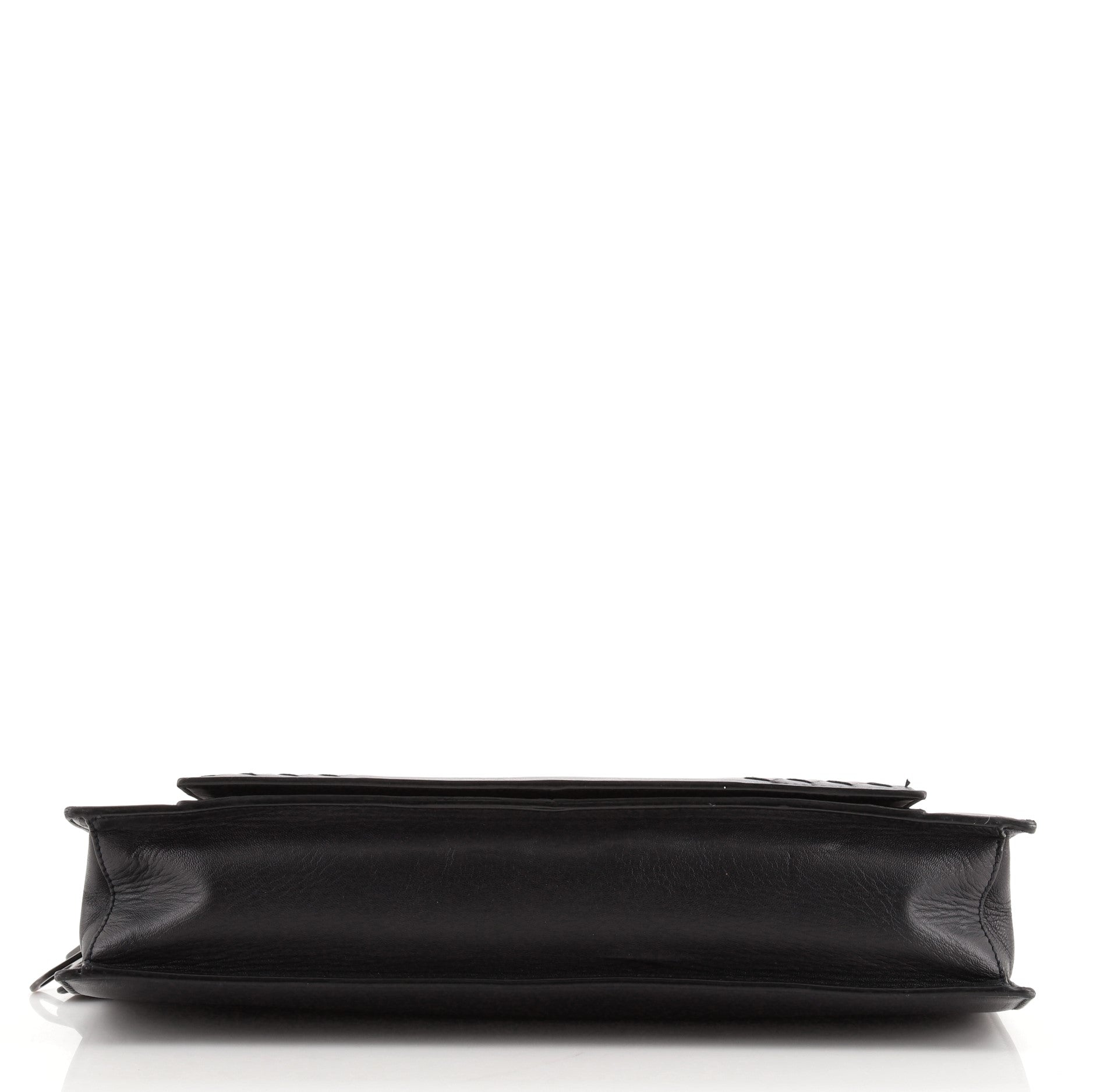 Front Pocket Flat Clutch Intrecciato Nappa with Leather