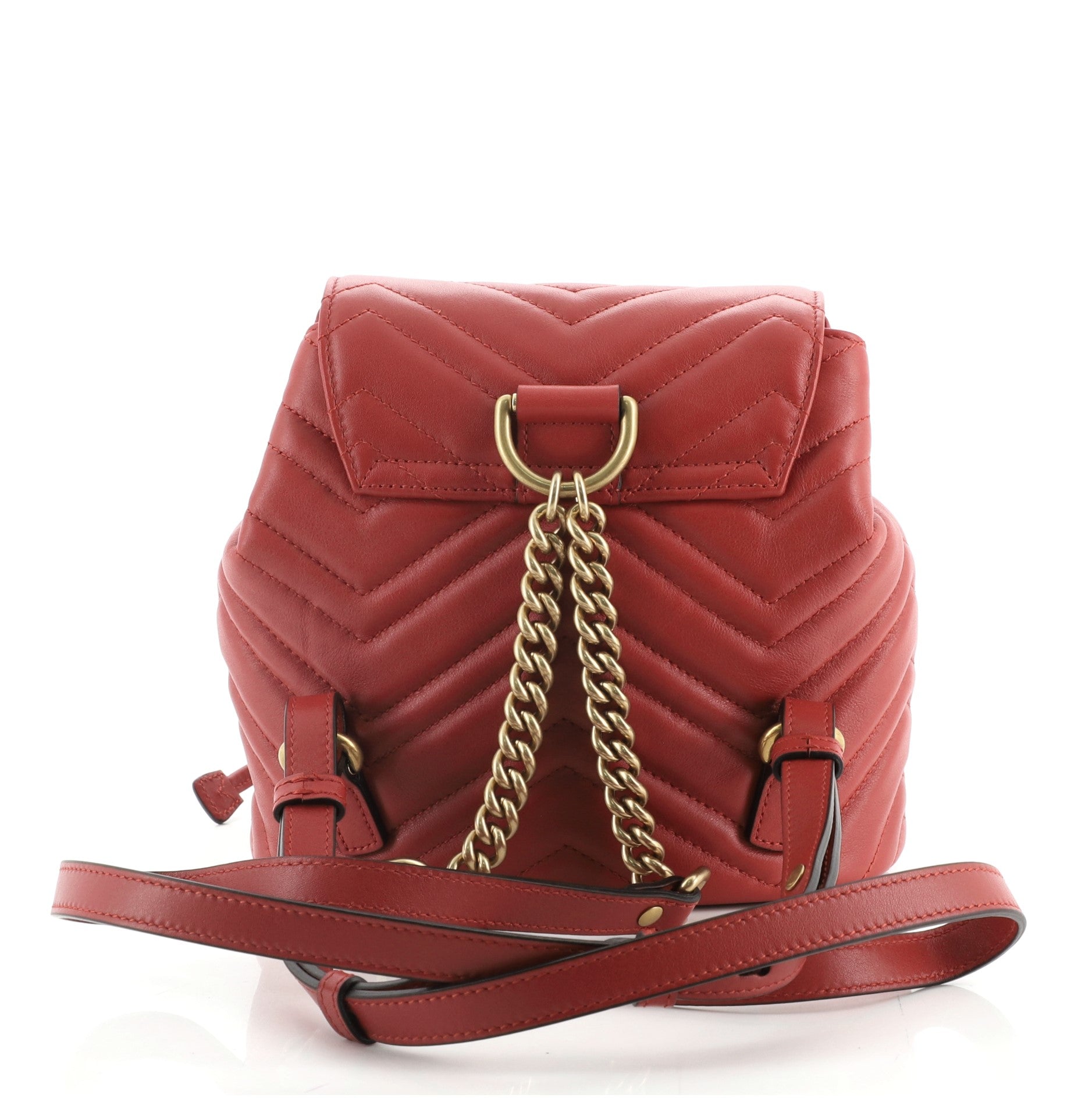 GG Marmont Drawstring Backpack Matelasse Leather Mini