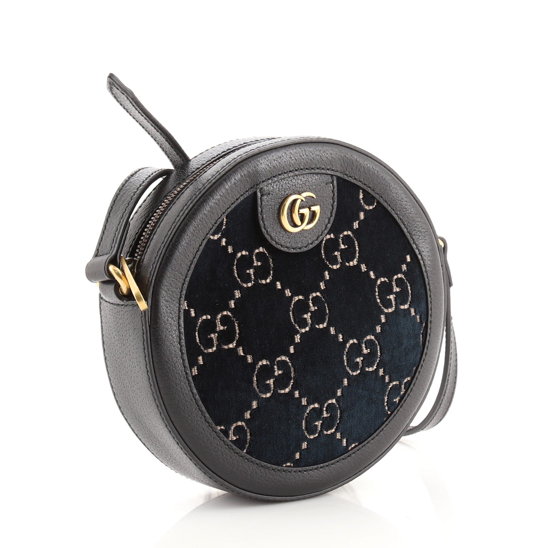 Ophidia Round Shoulder Bag GG Velvet Mini