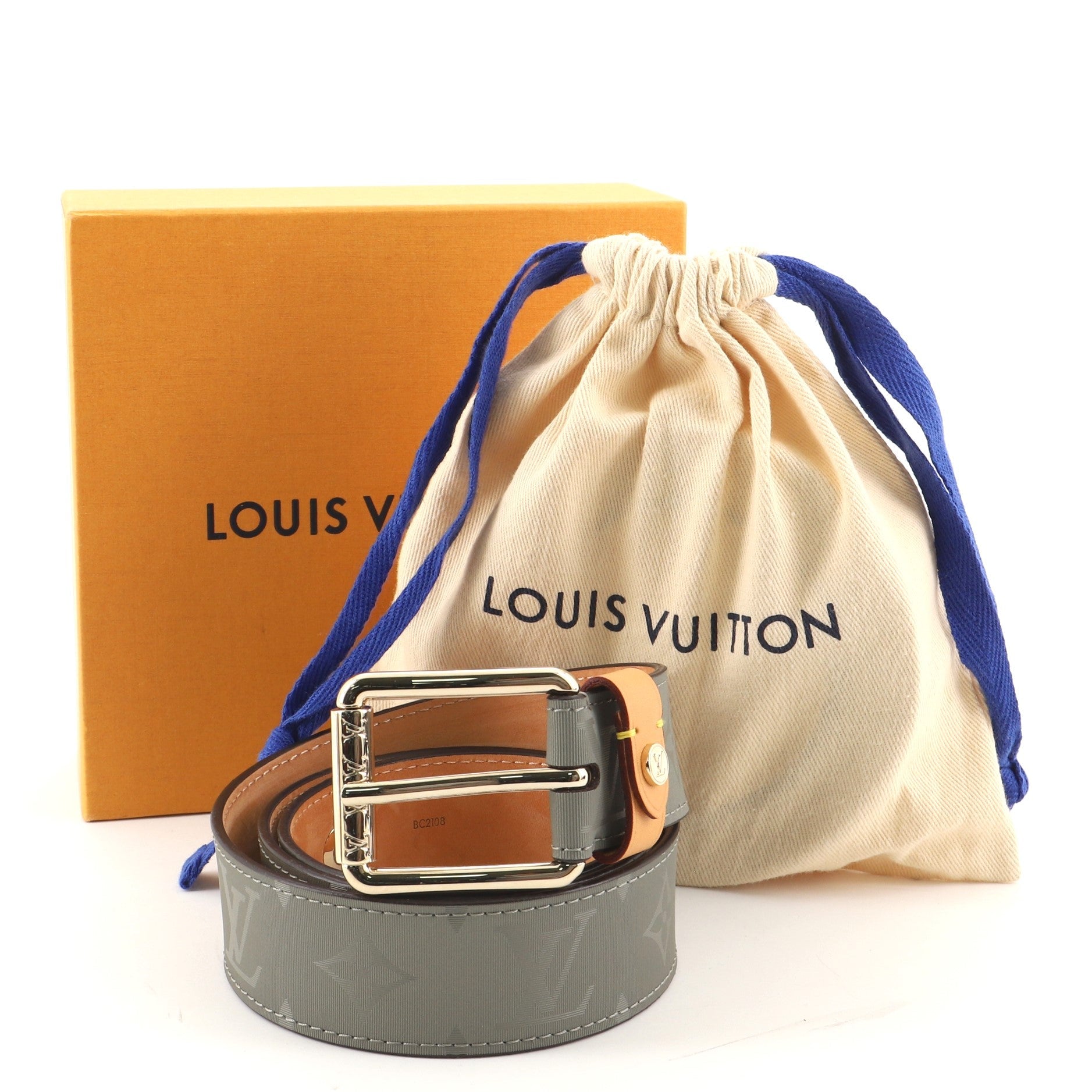 Voyager Belt Monogram Titanium Medium 90