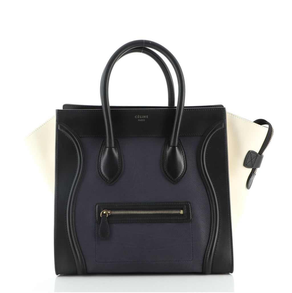 Tricolor Luggage Bag Leather Mini