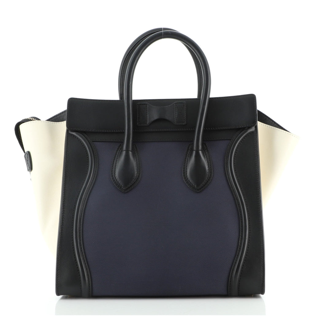 Tricolor Luggage Bag Leather Mini