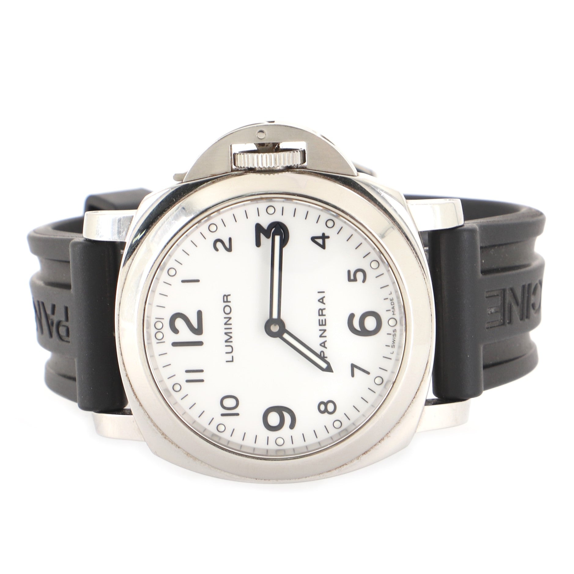 Luminor Base Manual Watch Stainless Steel and Rubber 44