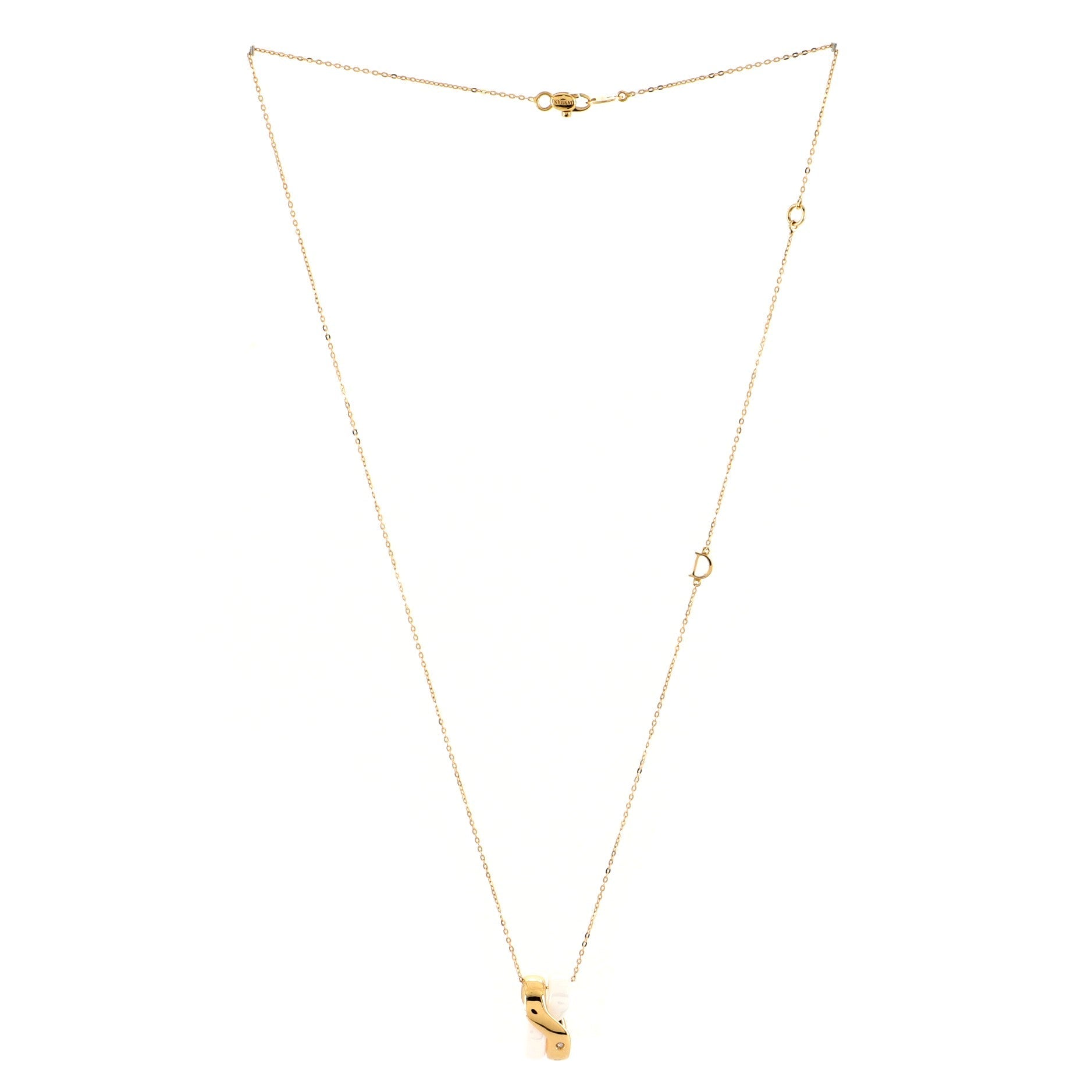 Abbraccio Necklace White Ceramic and 18K Rose Gold