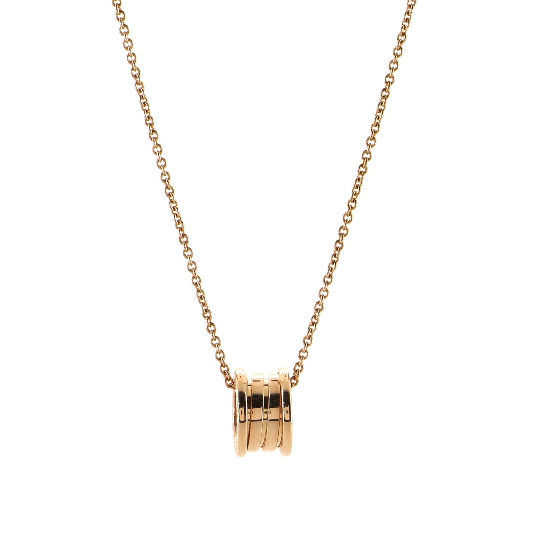 B.Zero1 Pendant Necklace 18K Rose Gold