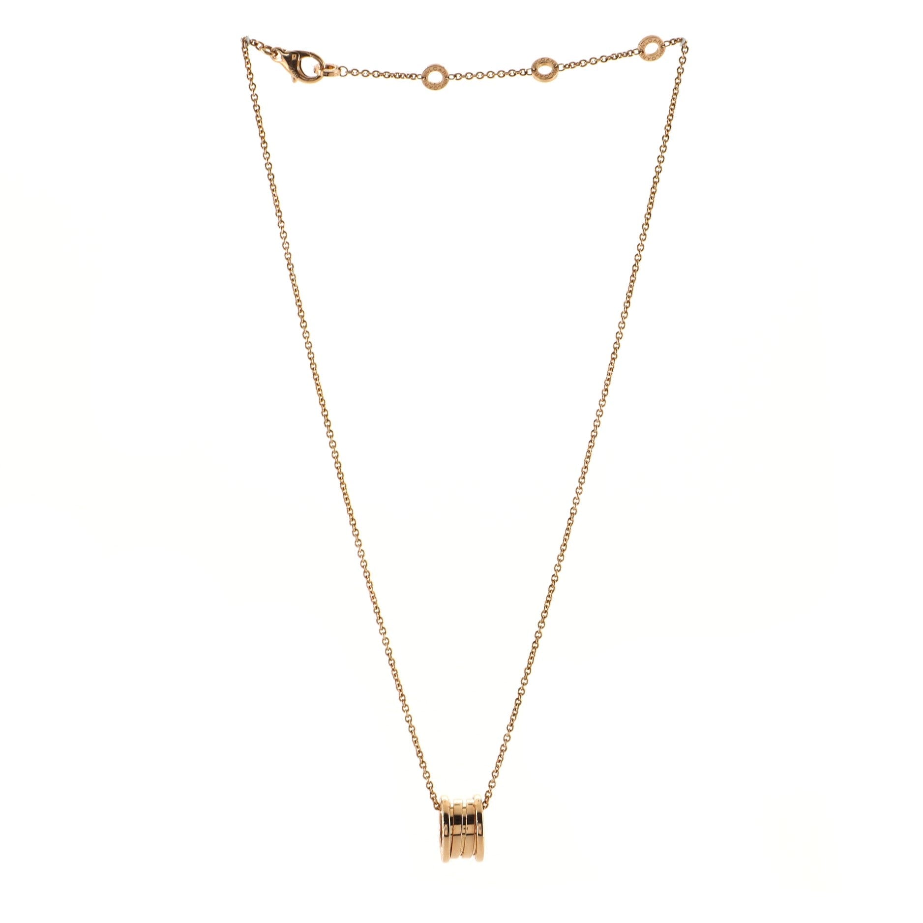 B.Zero1 Pendant Necklace 18K Rose Gold