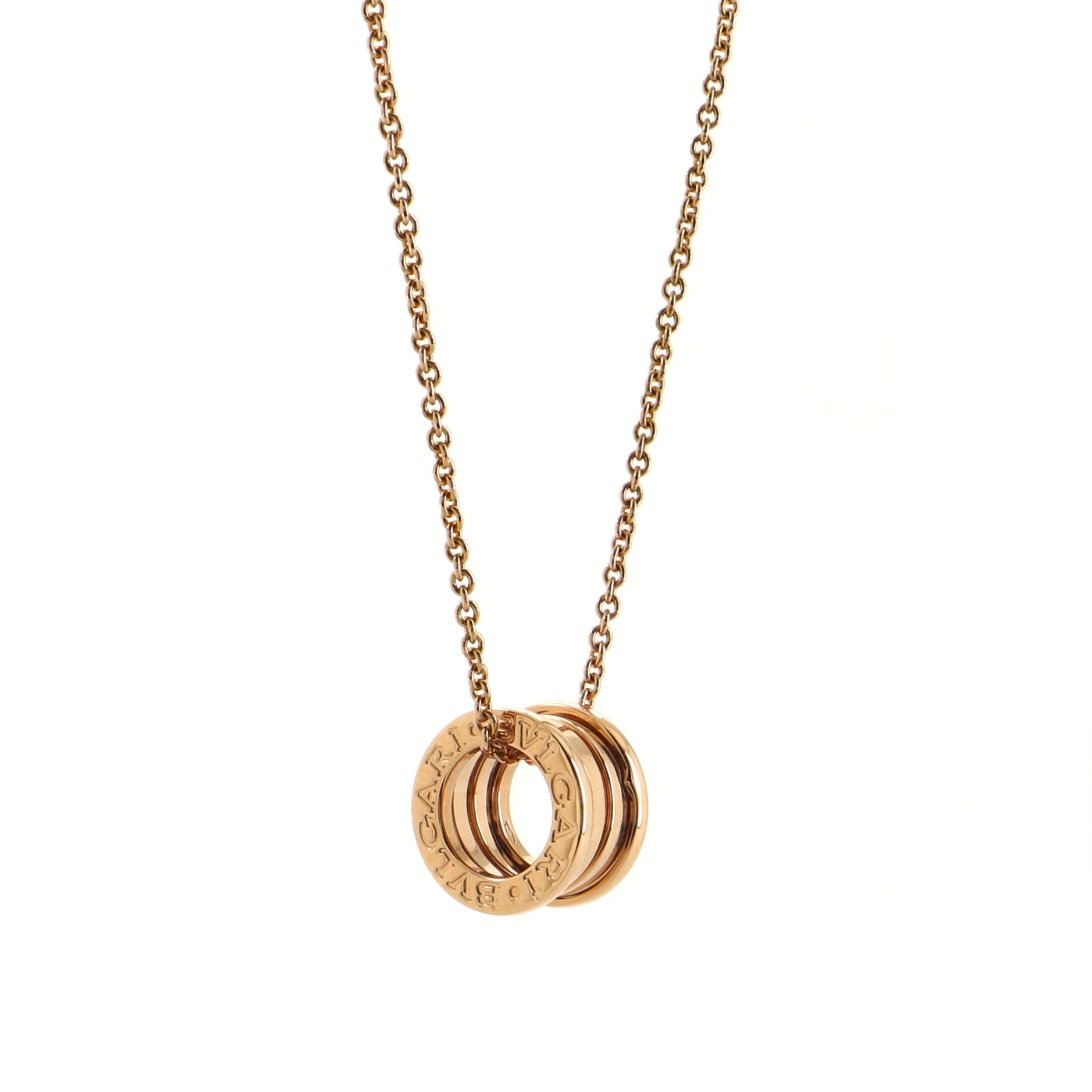 B.Zero1 Pendant Necklace 18K Rose Gold