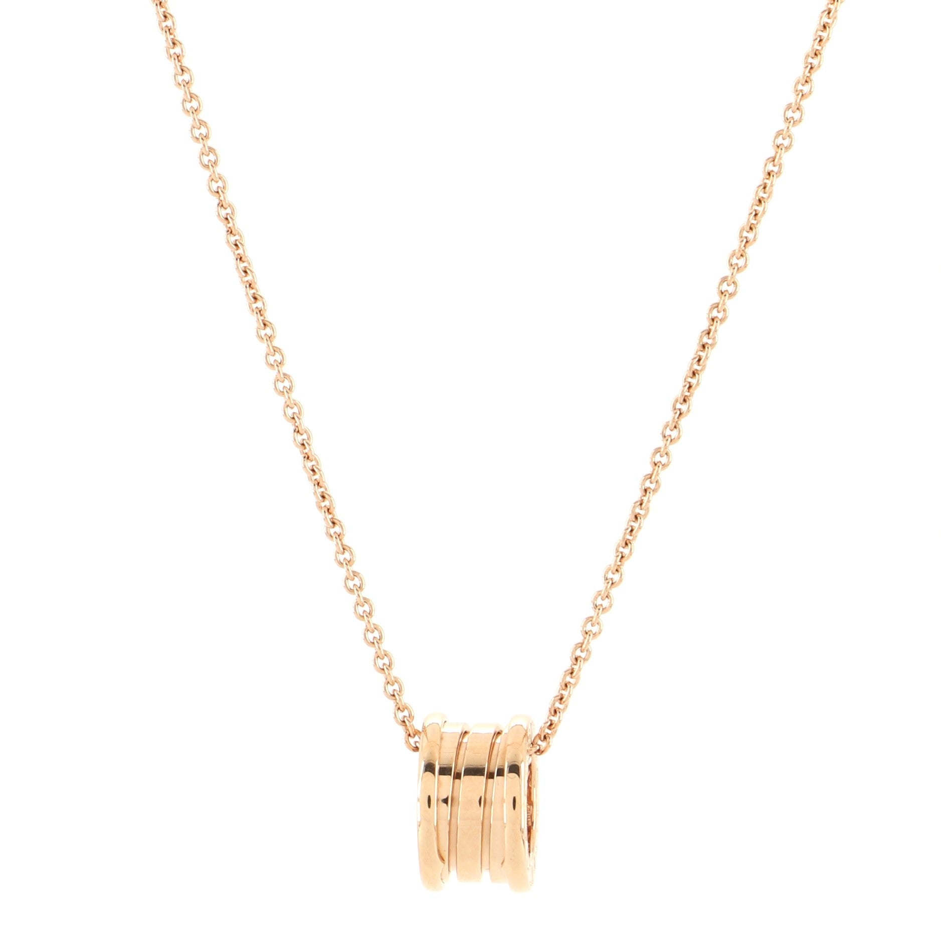 B.Zero1 Pendant Necklace 18K Rose Gold