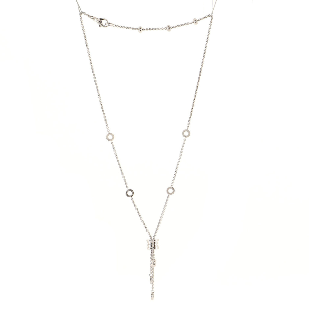 B.Zero1 3 Charm Necklace 18K White Gold