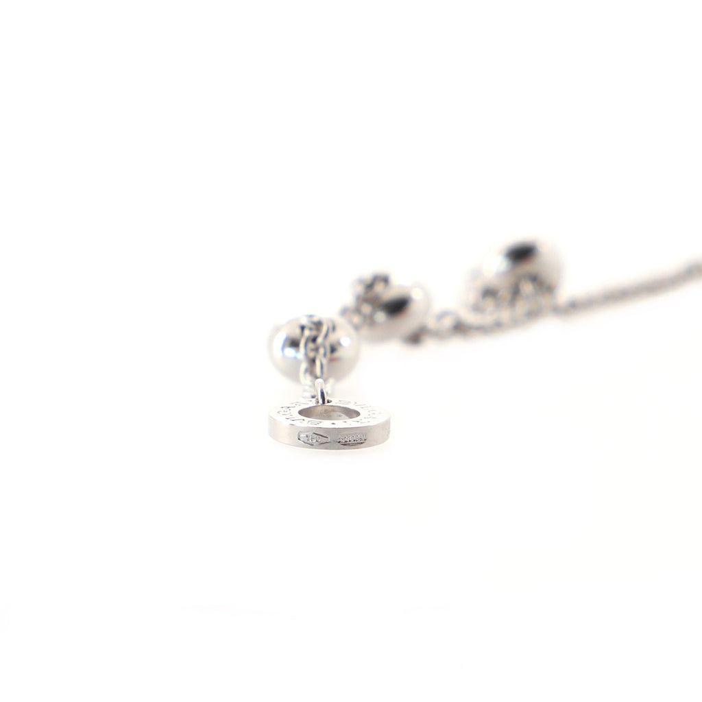 B.Zero1 3 Charm Necklace 18K White Gold