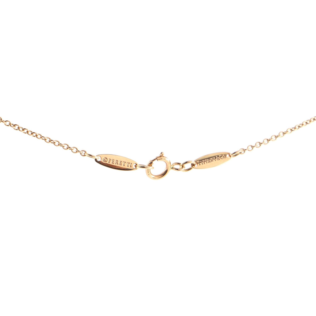 Elsa Peretti Diamonds By The Yard Pendant Necklace 18K Rose Gold with Diamond .07CT