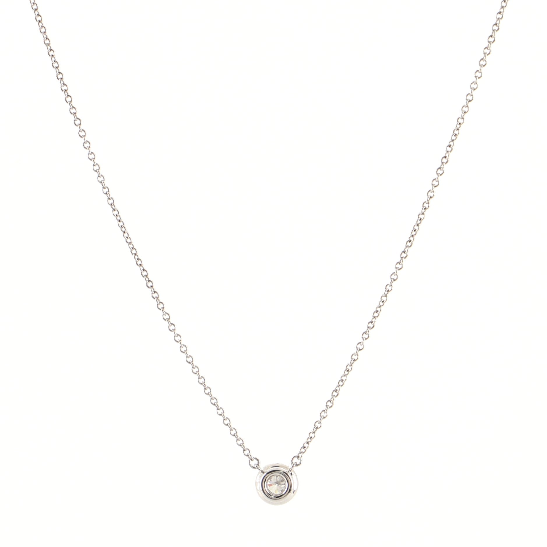 Soleste Circlet Pendant Necklace Platinum and Diamonds Mini