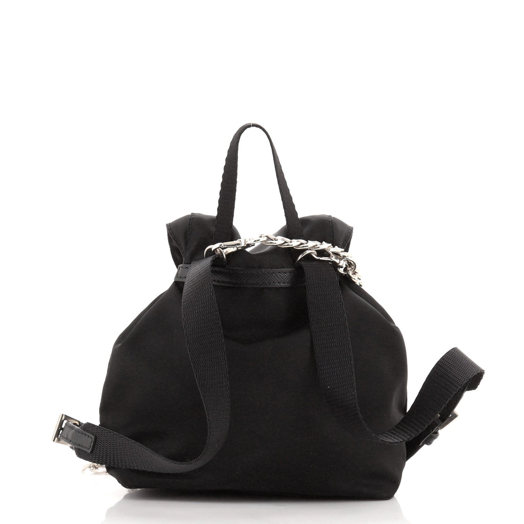 Convertible Chain Backpack Tessuto Mini