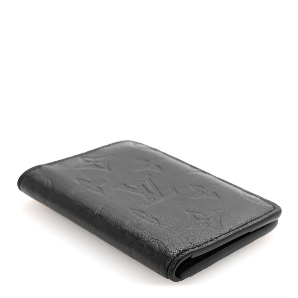Calfskin Monogram Shadow Pocket Organizer Black