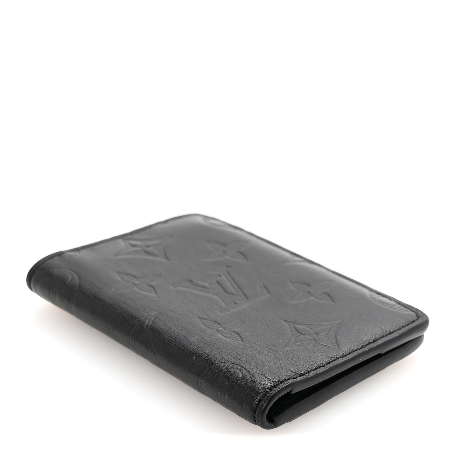 Calfskin Monogram Shadow Pocket Organizer Black