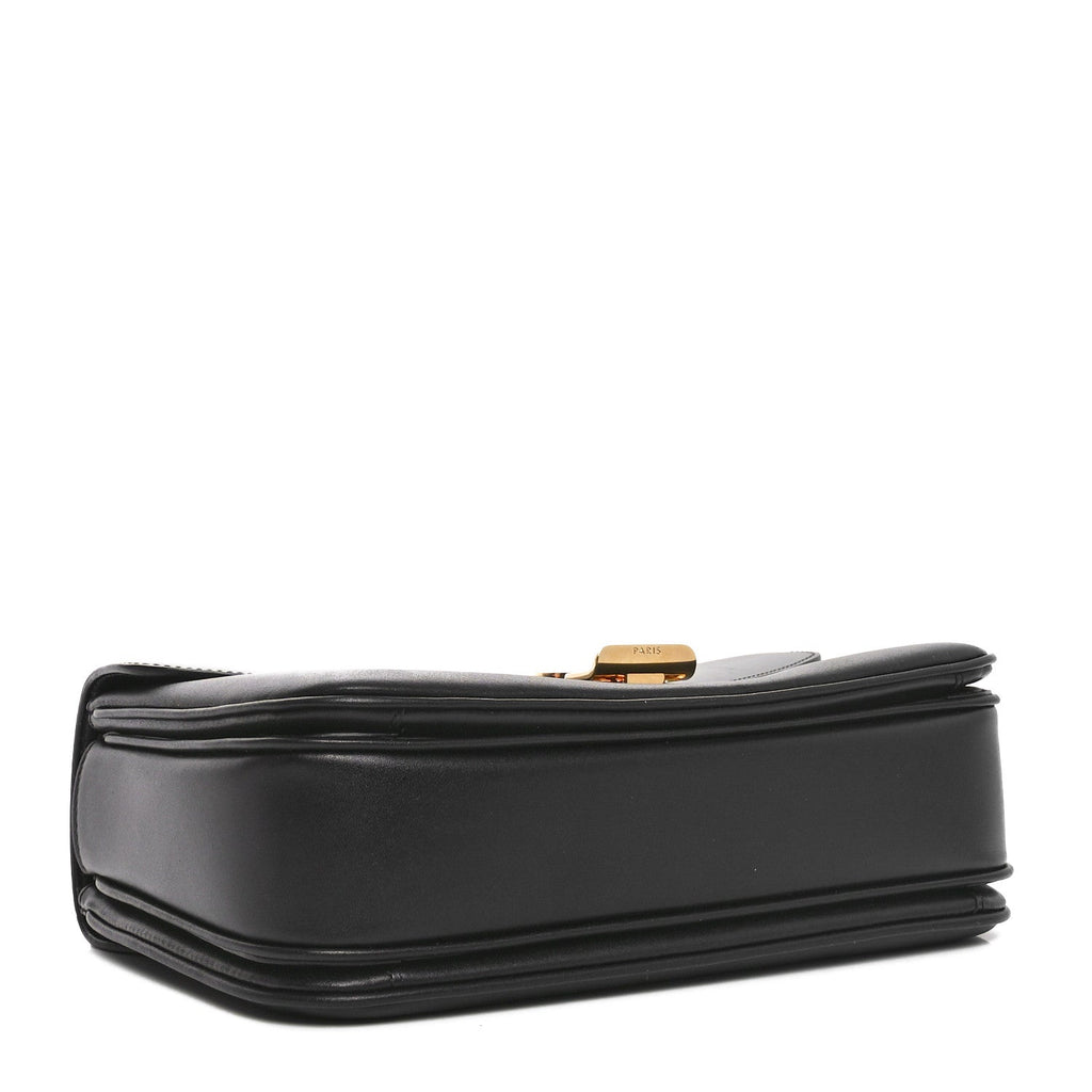 Shiny Calfskin Medium C Bag Black