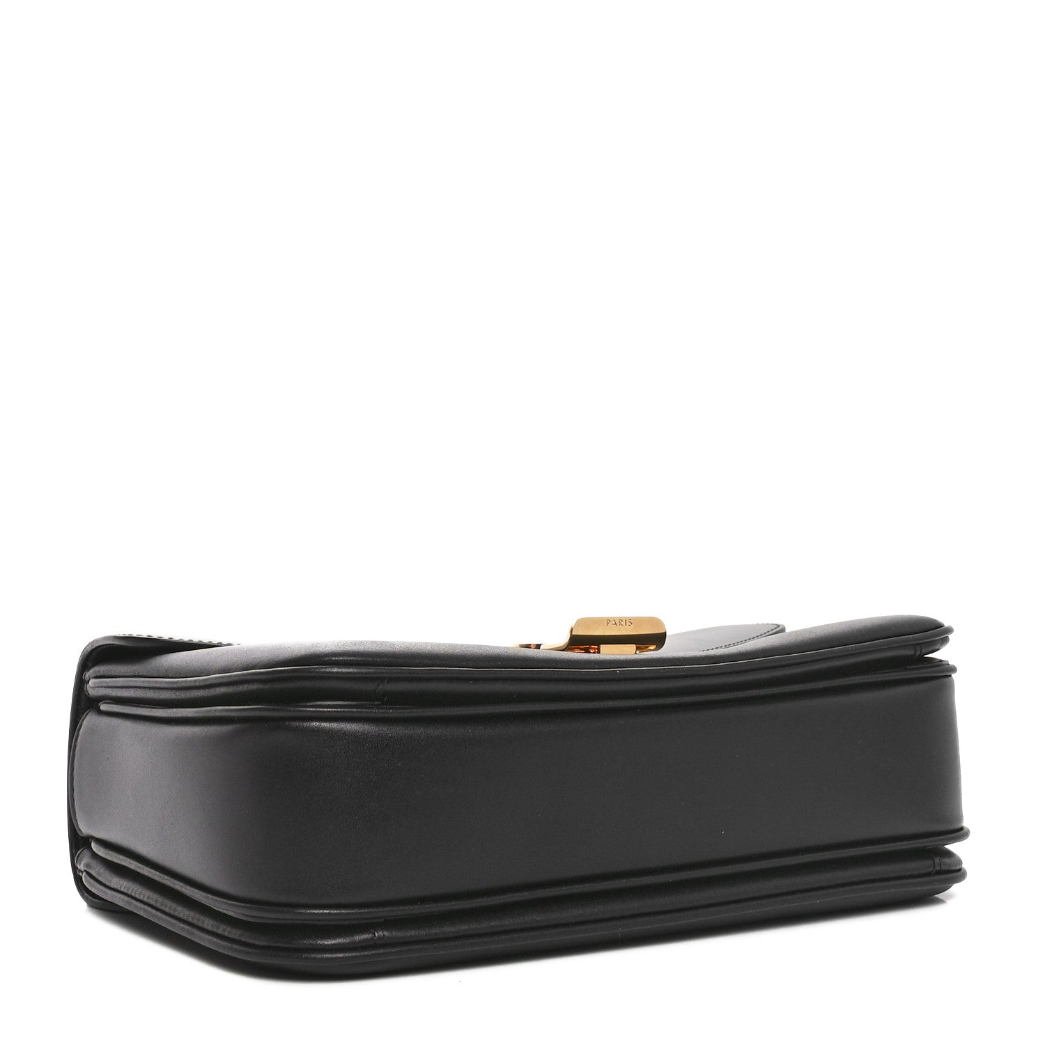 Shiny Calfskin Medium C Bag Black