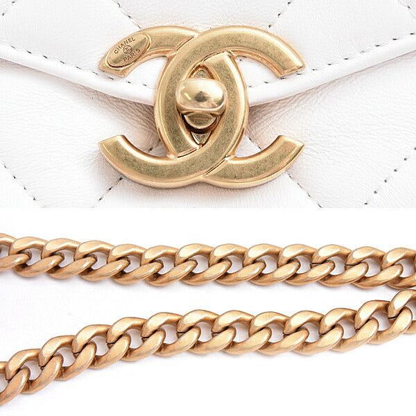 Chanel Calfskin Matelassé Chain Shoulder Bag AS4195 Pre-owned