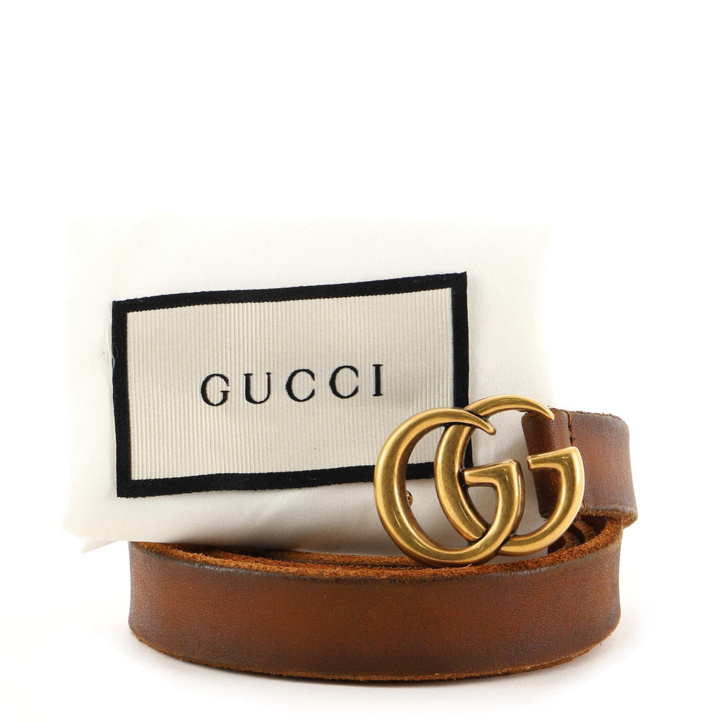 GG Marmont Belt Leather Thin 95