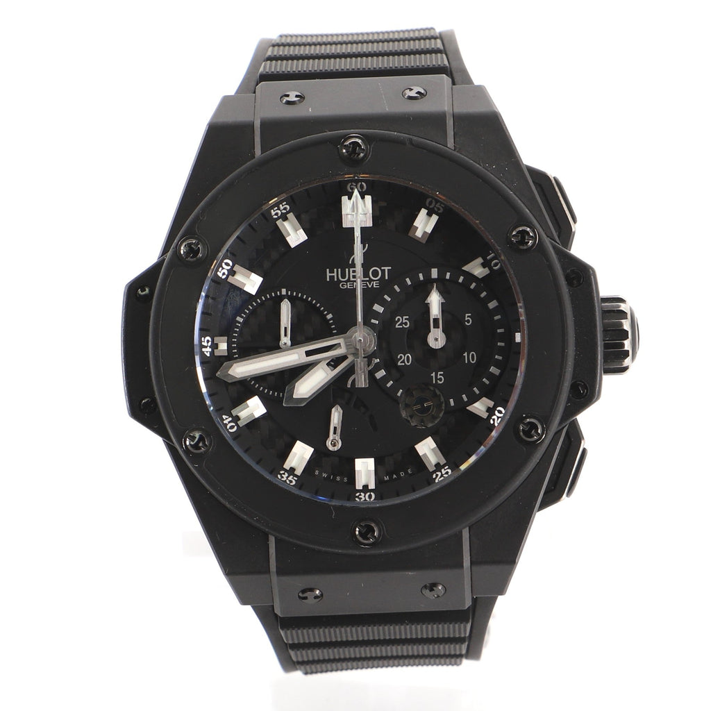 Big Bang King Power Black Magic Chronograph Automatic Watch Titanium and Ceramic with Carbon and Rubber 48